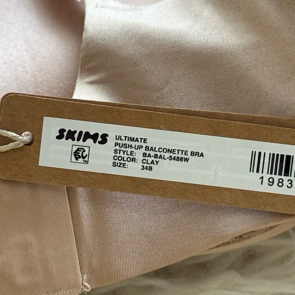 Skims Ultimate Balconette Push Up Bra Clay Size 34B - Picture 7 of 7